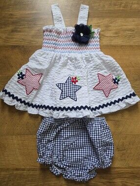 Good Lad Dress And Bloomer Set Red White And Blue